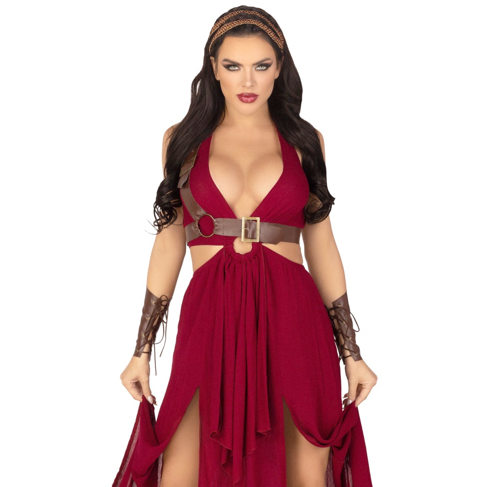 Leg Avenue - Warrior Maiden Costume - Burgundy